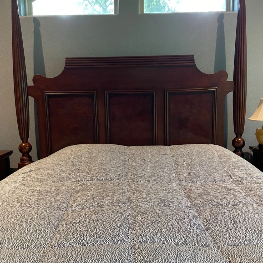 LANDS END Pureloft Printed COMFORTER Size: KING New Color: Baltic Teal Fish